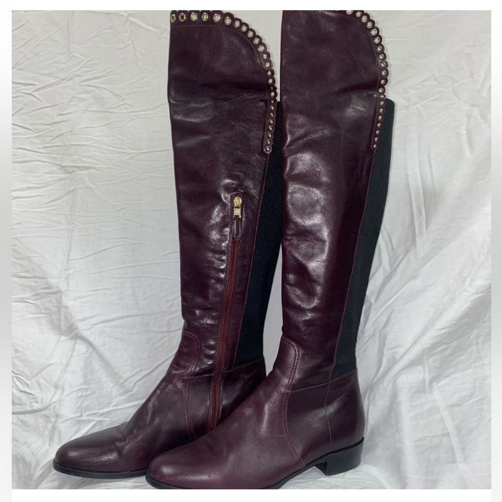 KL BENNETT burgundy leather boots